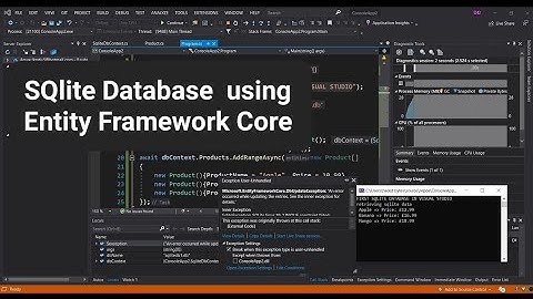 SQlite Database and Entity Framework Core in Visual Studio 2022 | SQlite Getting Started