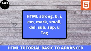 Html Formatting Tag for Beginners in hindi part 7 | by programmer shakil