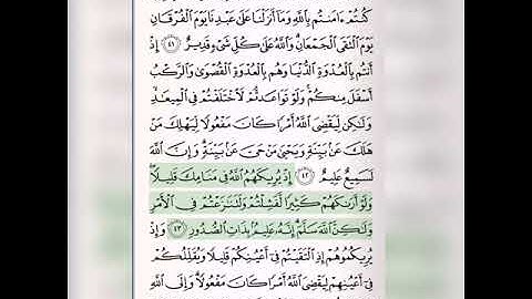 سورة الأنفال مكتوبة. للشيخ/عبدالرحمن السديس