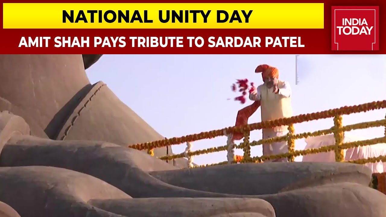 Amit Shah Attends Rashtriya Ekta Divas In Gujarat's Kevadia, Pays Homage To Sardar Vallabhbhai Patel