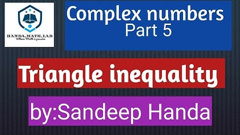 Triangle inequality in complex Number||+1||Jee Main||Master Cadre||DSSSB||NVS||KVS