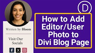 How to add author image on divi wordpress blog