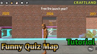 Funny Quiz Map Kaise Banaye | Free Fire Craftland Me | How To Make Funny Question Map In Craftland