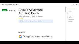Arcade Adventure: ACE App Dev IV | Lab solution #arcade2025 screenshot 5