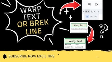 Wrap Text in Google Sheets | Warp Text OR Line Break in Excel #tutorialexcel #exceltips