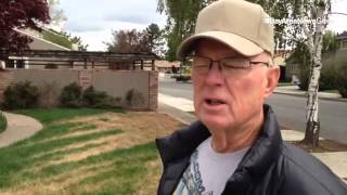 Tony Athan's front lawn has been scarred by an unknown vandal. @MercNews #SanJose