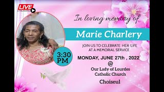 Burial  Service of the late Marie Charlery