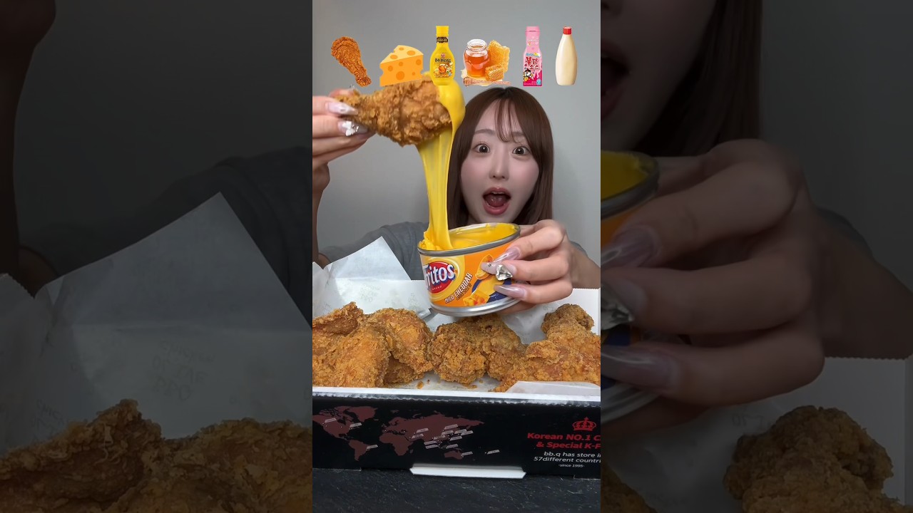 フライドチキン🍗ASMR #ASMR#mukbang#chicken#friedchicken#bbqchicken
