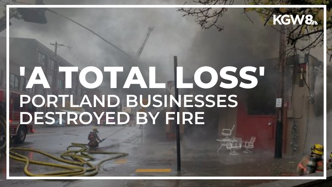 Fire in Southeast Portland destroys businesses - YouTube