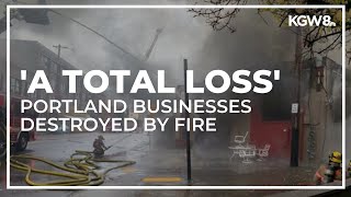 Fire in Southeast Portland destroys businesses