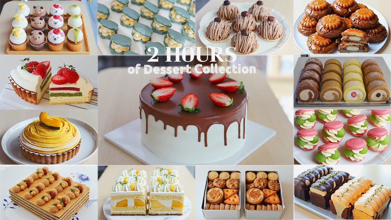 디저트 카페 브이로그 2시간 모음집🍰🎂 | 품목별로 모았어요:)
