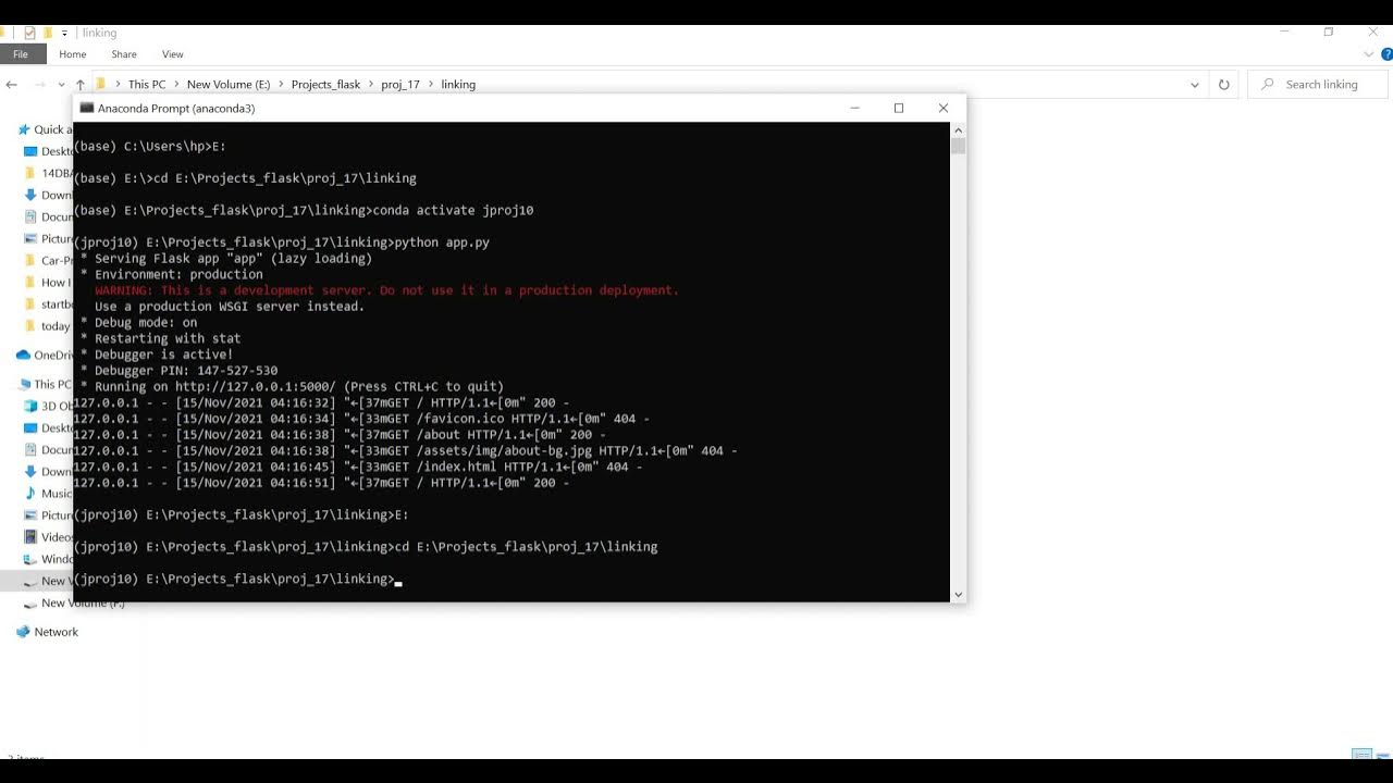 Linking of html pages Flask Hindi YouTube