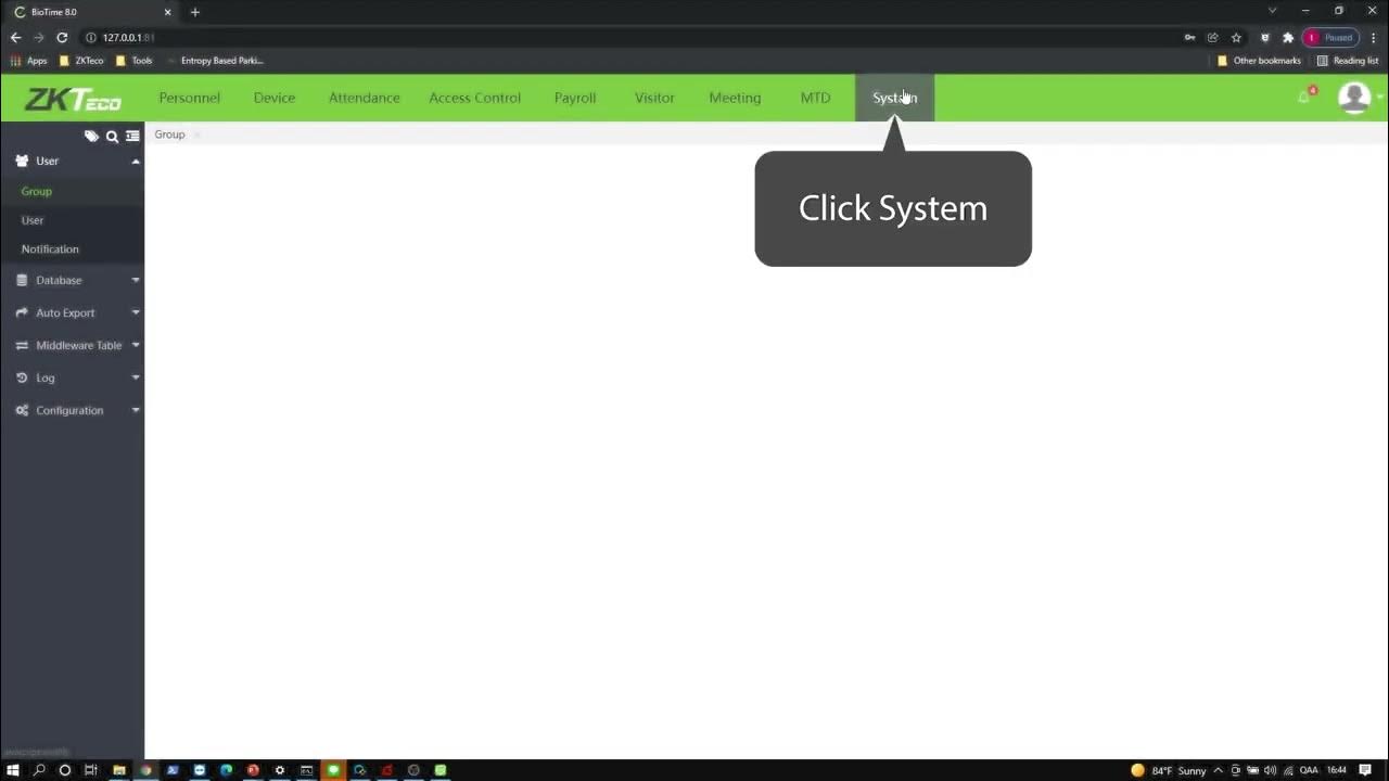 Zkteco biotime tutorial how to setup permissions youtube