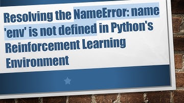Resolving the NameError: name 