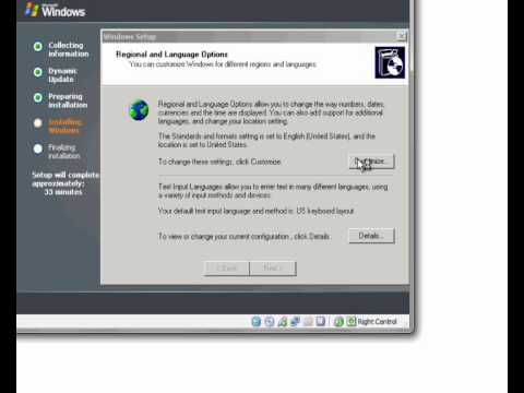 Windows Server 2003 installation time lapse