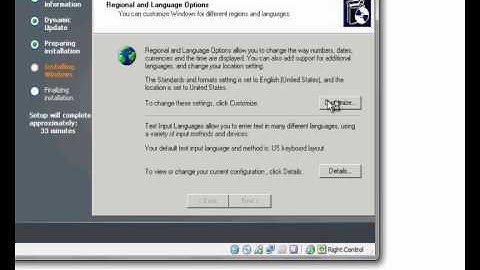 Windows Server 2003 installation time lapse