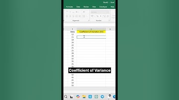 Find Coefficient of Variance in Excel Short & Easy Way #shorts #excel #statlytic #coefficient