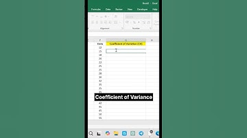 Find Coefficient of Variance in Excel Short & Easy Way #shorts #excel #statlytic #coefficient