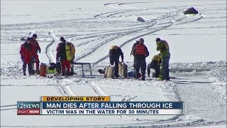 Man dies after falling through ice in Evergreen