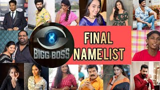 Bigg Boss 8 Tamil Contestants List Bigg Boss Season 8 Bigg Boss Tamil 8
