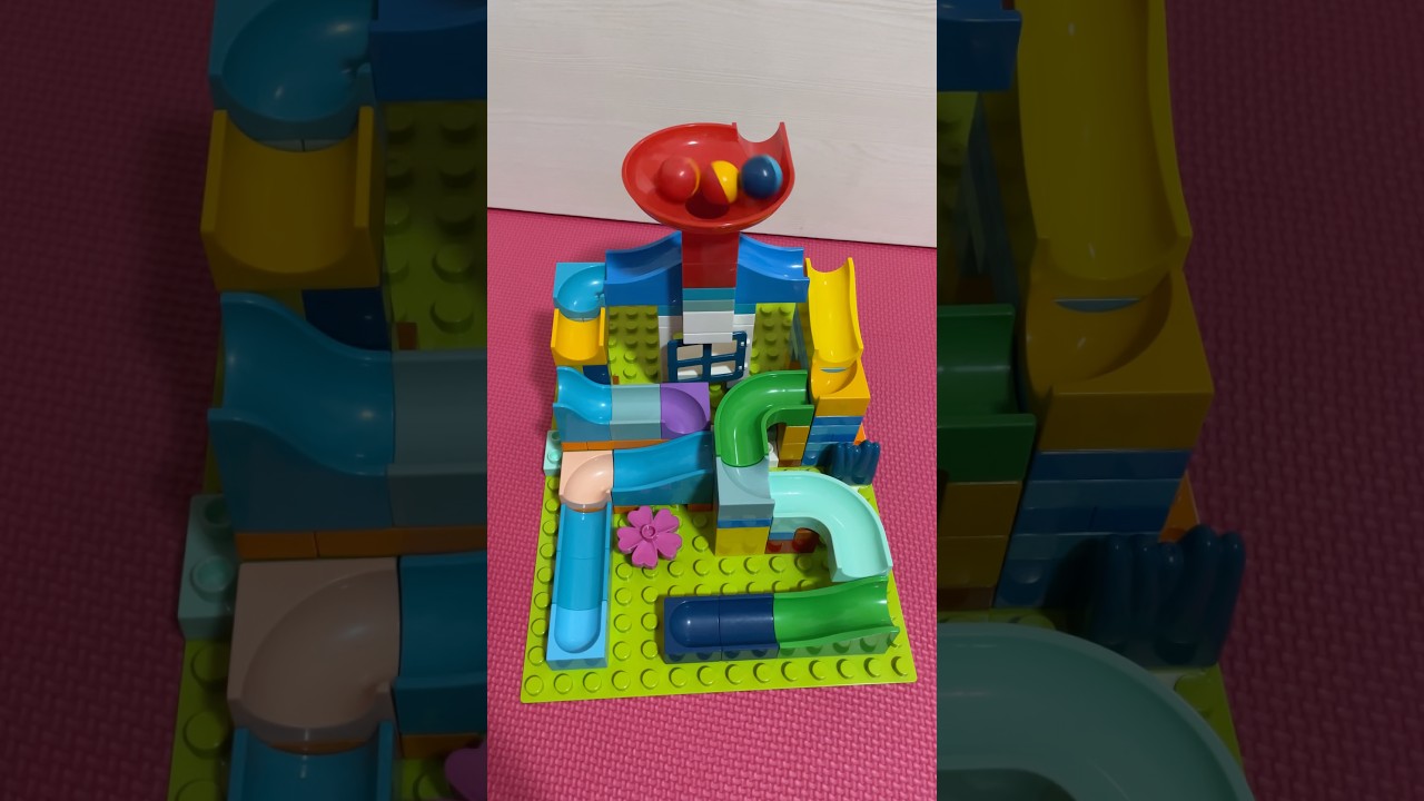 Satisfying Marble Run ASMR ✨02104 🟡🔴🔵 