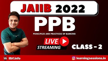PPB LIVE CLASS 2  | PPB EXAM IMPORTANT QUESTIONS | JAIIB 2022 Principles and Practices of Banking