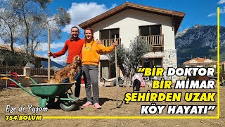 Genç yaşta aradıkları sakinliği bulup zor şartlarla TAŞ EV yaptılar. Özellikli köyde yaşıyorlar.