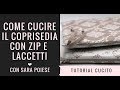 Come cucire il copri sedia con cerniera zip e sbieco