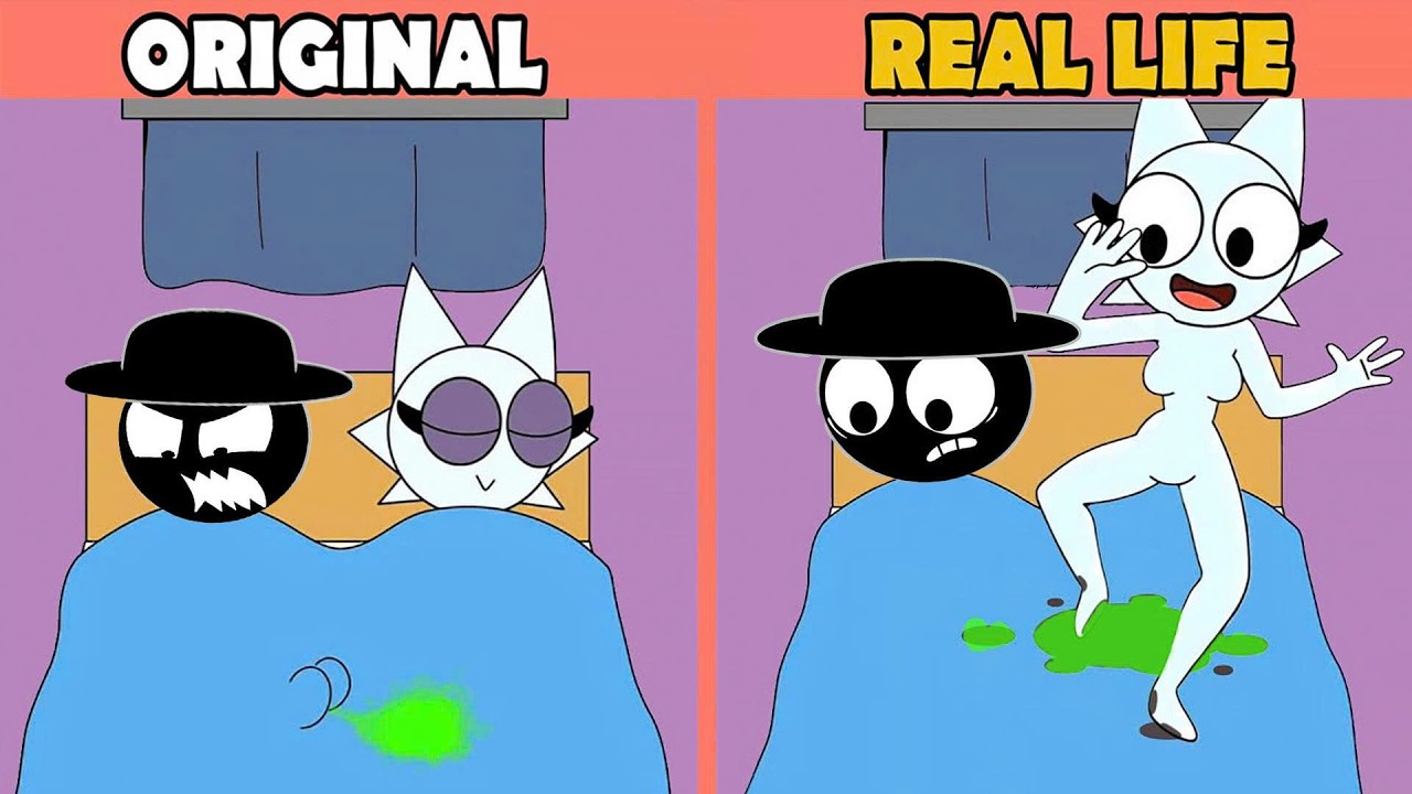 Best TikToks of Incredibox Sprunki: Who farts harder 💨 Black and Pinki 💨  | Original vs Plush Toys