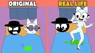 Best TikToks of Incredibox Sprunki: Who farts harder 💨 Black and Pinki 💨  | Original vs Plush Toys