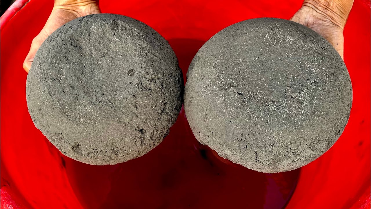 ASMR | Black Sand Water Crumbling Dipping and dry crumbling on Paste | Sifting also
