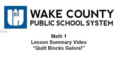 Math 1 Unit 8 Lesson 2 Summary Video