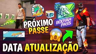DATA DA ATUALIZAÇÃO, SKIN DO RUOK, PRÓXIMOS PASSES BOOYAH, NOVAS SKINS E MAIS!! NOVIDADES FREE FIRE