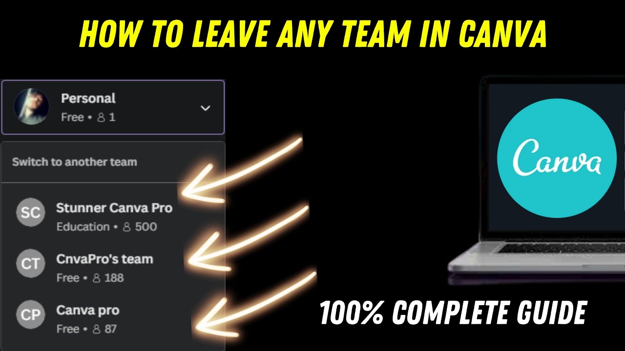 How To Leave Team In Canva On Laptop 2024 | Leave Canva Pro Teams | Technical Janiii