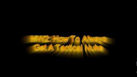 MW2 :: How To Always Get A Nuke