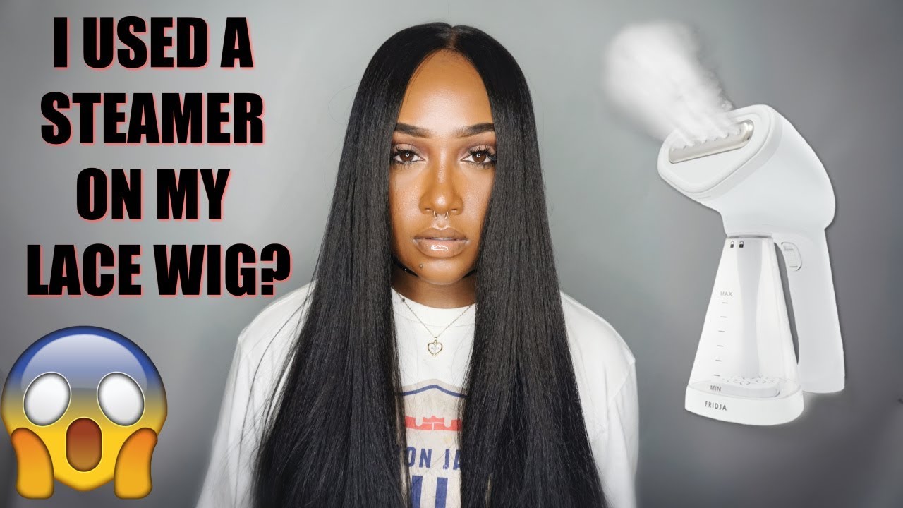 How To Lay Your Synthetic Lace Wig Flat WITH A STEAMER !!! YouTube