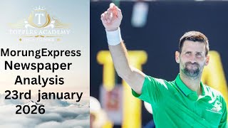 23rd January 2026 (Friday) Morung Express Newspaper Analysis for NPSC and NSSB exam 