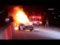 3 Escape Fiery Freeway Crash