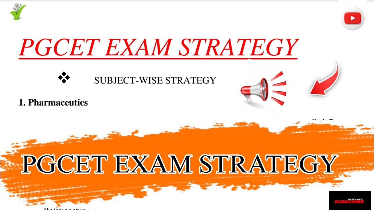 PGCET🔥EXAM STRATEGY | Last Days Strategy | Important Topic| Revise These Topics 👍 ||