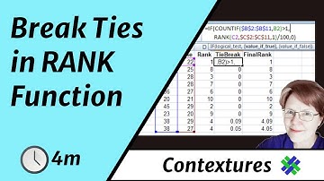 Break Ties With the Excel RANK Function