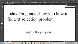 Text Selection Problem In Adobe Illustrator