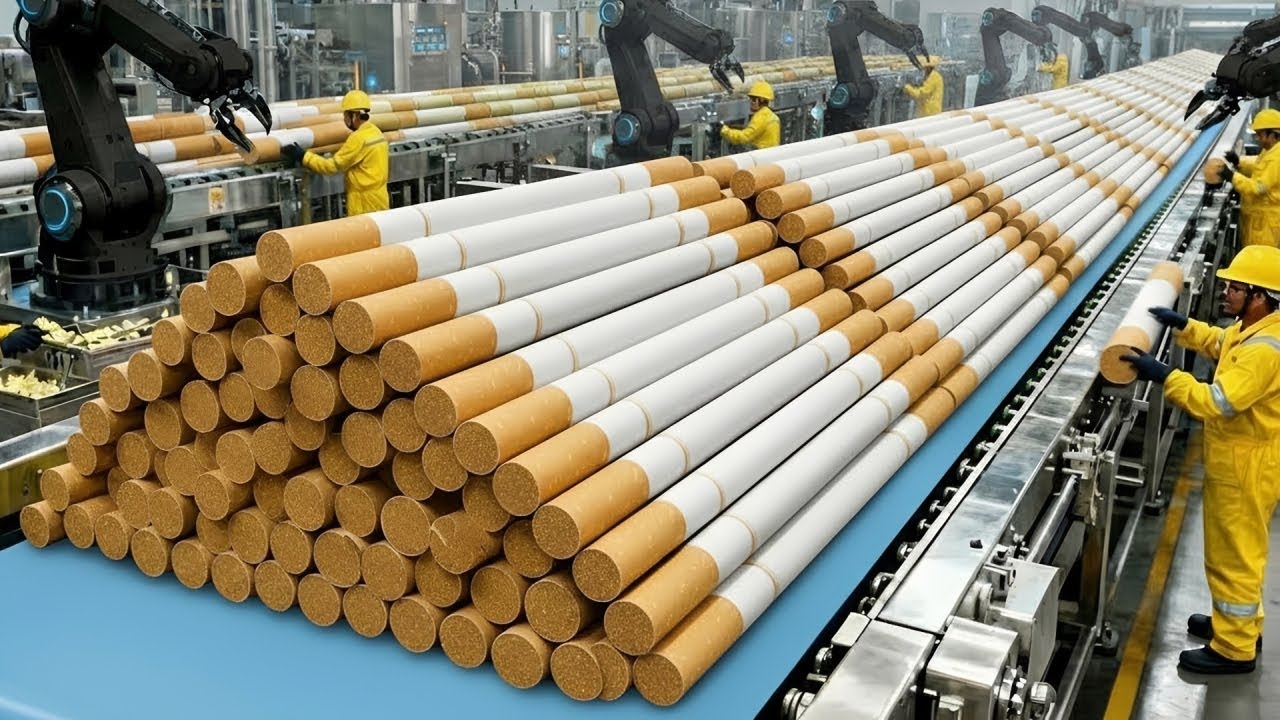 How 30 Million Cigarettes Are Made Per Day | Complete Manufacturing ...