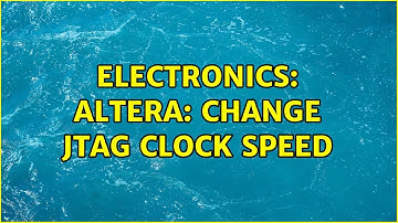 Electronics: Altera: Change JTAG clock speed