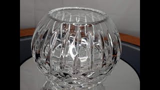 A183 Waterford Lismore Rose Bowl Vase *Crystal Vase* Rose Petal Bowl