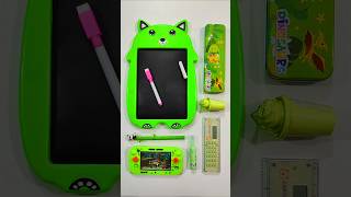 Cute Green Stationery Items, Writing Board, Pen, Ruler, Erasner #stationery #backtoschool #shorts