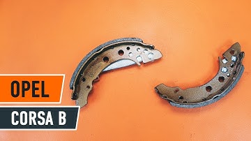 How to change rear brake shoes on OPEL CORSA B TUTORIAL | AUTODOC