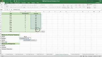 Central Tendency & Dispersion Analysis in Excel