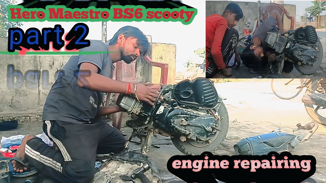 Full engine assembly engine rebuildi guide Maestro Scooty engine repairing full engine detail scooty