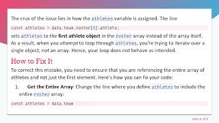 Understanding Why a Loop Doesn't Work for JSON Arrays: A Common JavaScript Mistake