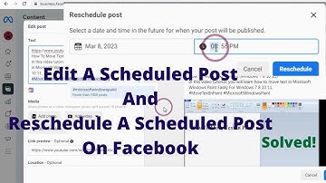 How To Edit Scheduled Post On Facebook And How To Reschedule A Post On Facebook (2023)